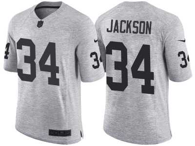 Nike Oakland Raiders #34 Bo Jackson 2016 Gridiron Gray II Men's NFL Limited Jersey