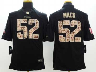 Nike Oakland Raiders #52 Khalil Mack Black Salute to Service Jerseys(Limited)
