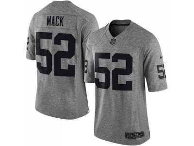 Nike Oakland Raiders #52 Khalil Mack Gray Gridiron Gray Jerseys(Limited)
