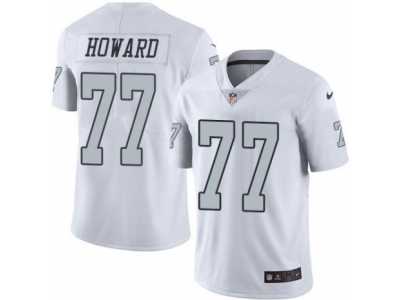 Nike Oakland Raiders #77 Austin Howard White Men's Stitched NFL Limited Rush Jersey