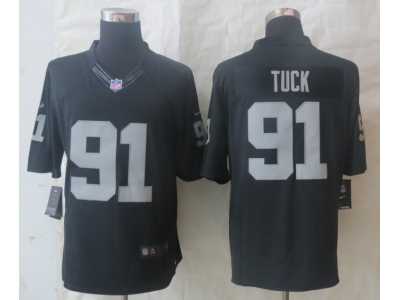 Nike Oakland Raiders #91 Tuck Black Jerseys(Limited)