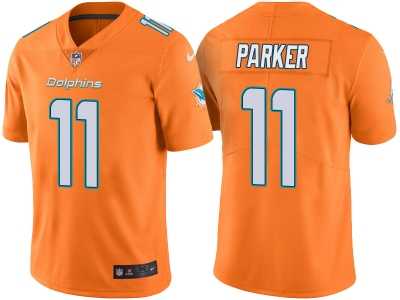 Men's Miami Dolphins #11 DeVante Parker Orange Color Rush Limited Jersey
