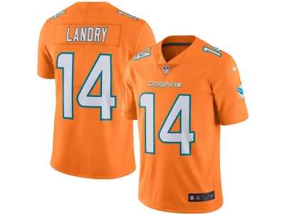Men's Miami Dolphins #14 Jarvis Landry Nike Orange Color Rush Limited Jersey