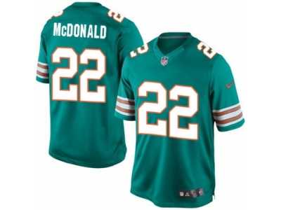 Men's Nike Miami Dolphins #22 T.J. McDonald Limited Aqua Green Alternate NFL Jersey