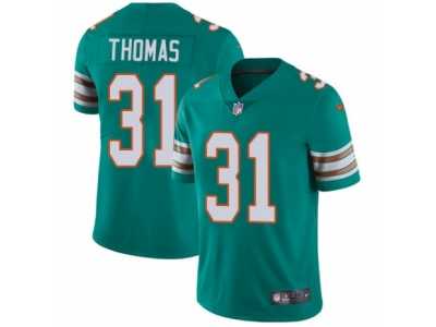 Men's Nike Miami Dolphins #31 Michael Thomas Vapor Untouchable Limited Aqua Green Alternate NFL Jersey