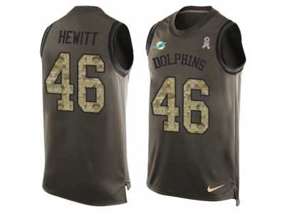 Men's Nike Miami Dolphins #46 Neville Hewitt Limited Green Salute to Service Tank Top NFL Jersey