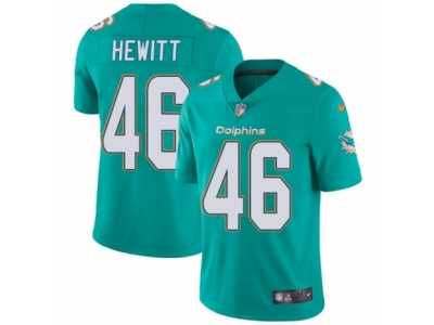 Men's Nike Miami Dolphins #46 Neville Hewitt Vapor Untouchable Limited Aqua Green Team Color NFL Jersey