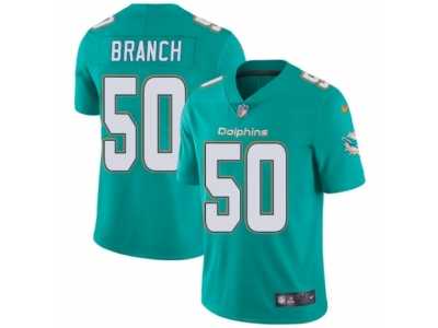 Men's Nike Miami Dolphins #50 Andre Branch Vapor Untouchable Limited Aqua Green Team Color NFL Jersey