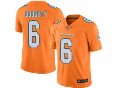 Men's Nike Miami Dolphins #6 Brandon Doughty Limited Orange Rush NFL Jersey