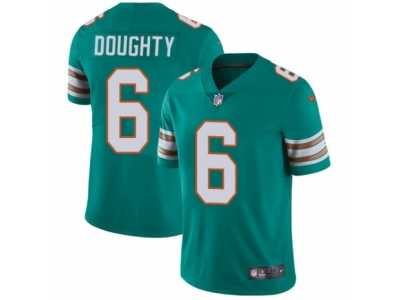 Men's Nike Miami Dolphins #6 Brandon Doughty Vapor Untouchable Limited Aqua Green Alternate NFL Jersey