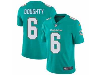 Men's Nike Miami Dolphins #6 Brandon Doughty Vapor Untouchable Limited Aqua Green Team Color NFL Jersey