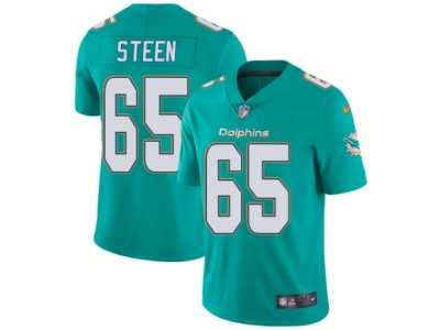 Men's Nike Miami Dolphins #65 Anthony Steen Vapor Untouchable Limited Aqua Green Team Color NFL Jersey