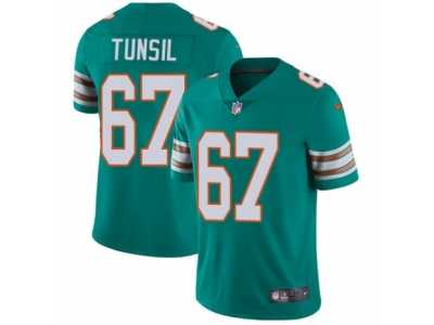 Men's Nike Miami Dolphins #67 Laremy Tunsil Vapor Untouchable Limited Aqua Green Alternate NFL Jersey
