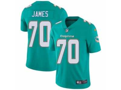 Men's Nike Miami Dolphins #70 Ja'Wuan James Vapor Untouchable Limited Aqua Green Team Color NFL Jersey
