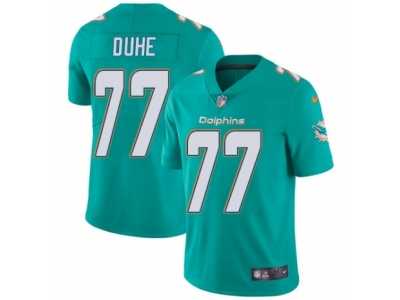 Men's Nike Miami Dolphins #77 Adam Joseph Duhe Vapor Untouchable Limited Aqua Green Team Color NFL Jersey