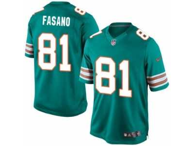 Men's Nike Miami Dolphins #81 Anthony Fasano Limited Aqua Green Alternate NFL Jersey
