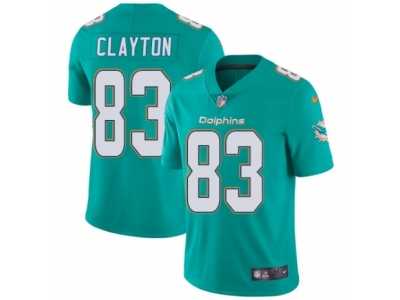 Men's Nike Miami Dolphins #83 Mark Clayton Vapor Untouchable Limited Aqua Green Team Color NFL Jersey