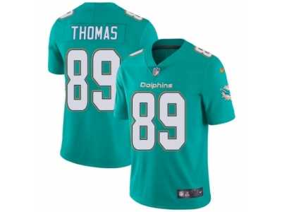 Men's Nike Miami Dolphins #89 Julius Thomas Vapor Untouchable Limited Aqua Green Team Color NFL Jersey