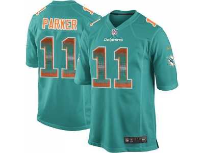 Nike Miami Dolphins #11 DeVante Parker Aqua Green Team Color Men's Stitched NFL Limited Strobe Jersey