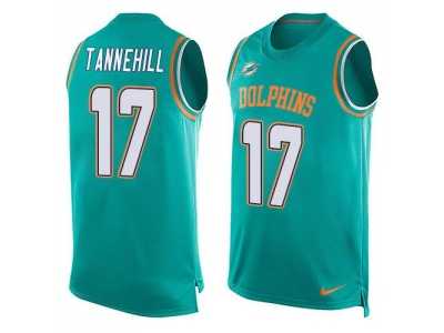 Nike Miami Dolphins #17 Ryan Tannehill Aqua Green Team Color Men's Stitched NFL Limited Tank Top Jersey
