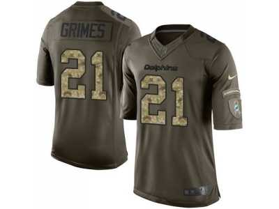 Nike Miami Dolphins #21 Brent Grimes Green Salute to Service Jerseys(Limited)
