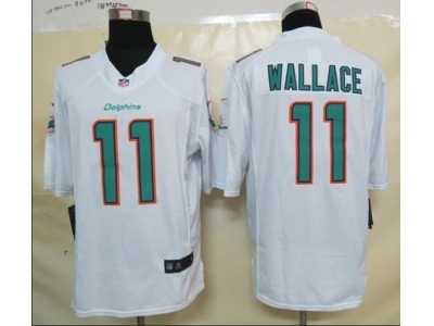 Nike NFL Miami Dolphins #11 Mike Wallace white Jerseys[Limited]