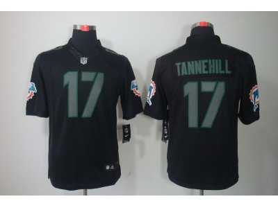 Nike NFL Miami Dolphins #17 Ryan Tannehill Black Jerseys(Impact Limited)