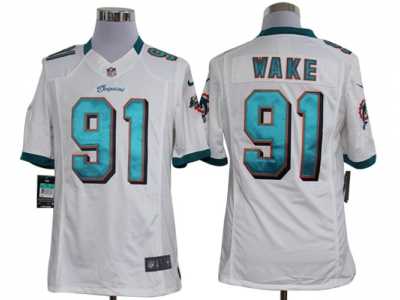 Nike NFL Miami Dolphins #91 Cameron Wake white Jerseys(Limited)
