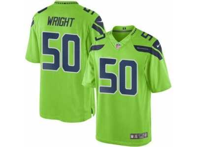 Men Seattle Seahawks #50 K.J. Wright Green Color Rush Limited Jersey