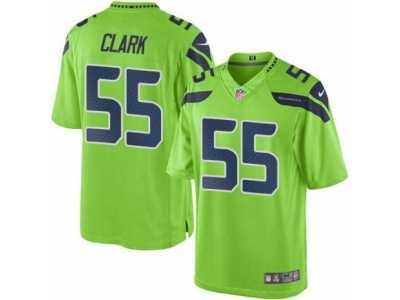 Men Seattle Seahawks #55 Frank Clark Green Color Rush Limited Jersey