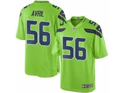 Men Seattle Seahawks #56 Cliff Avril Green Color Rush Limited Jersey