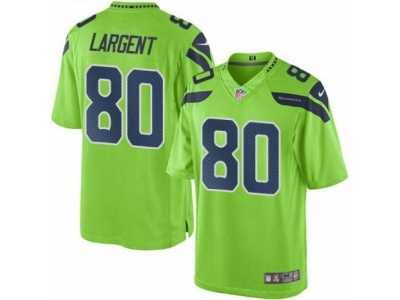 Men Seattle Seahawks #80 Steve Largent Green Color Rush Limited Jersey