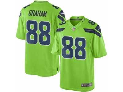 Men Seattle Seahawks #88 Jimmy Graham Green Color Rush Limited Jersey
