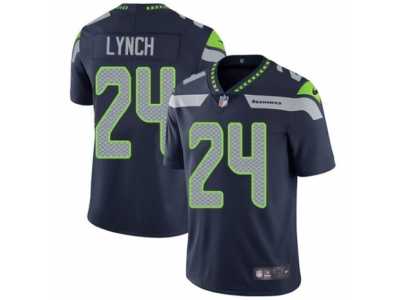 Men's Nike Seattle Seahawks #24 Marshawn Lynch Vapor Untouchable Limited Steel Blue Team Color NFL Jersey