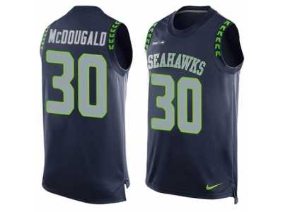 Men's Nike Seattle Seahawks #30 Bradley McDougald Limited Steel Blue Player Name & Number Tank Top NFL Jersey