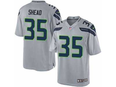Men's Nike Seattle Seahawks #35 DeShawn Shead Limited Grey Alternate NFL Jersey