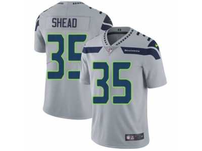 Men's Nike Seattle Seahawks #35 DeShawn Shead Vapor Untouchable Limited Grey Alternate NFL Jersey