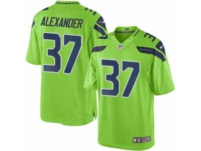 Men's Nike Seattle Seahawks #37 Shaun Alexander Limited Green Rush NFL Jersey