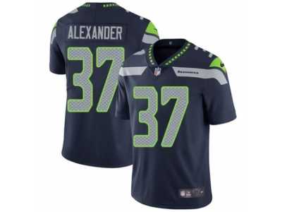 Men's Nike Seattle Seahawks #37 Shaun Alexander Vapor Untouchable Limited Steel Blue Team Color NFL Jersey