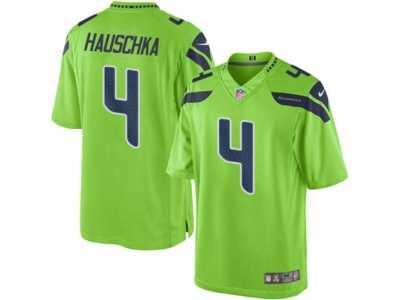 Men's Nike Seattle Seahawks #4 Steven Hauschka Limited Green Rush NFL Jersey