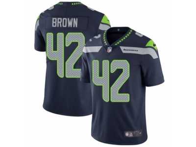 Men's Nike Seattle Seahawks #42 Arthur Brown Vapor Untouchable Limited Steel Blue Team Color NFL Jersey
