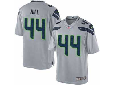 Men's Nike Seattle Seahawks #44 Delano Hill Limited Grey Alternate NFL Jersey