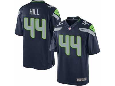 Men's Nike Seattle Seahawks #44 Delano Hill Limited Steel Blue Team Color NFL Jersey