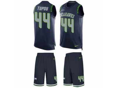 Men's Nike Seattle Seahawks #44 Tani Tupou Limited Steel Blue Tank Top Suit NFL Jersey