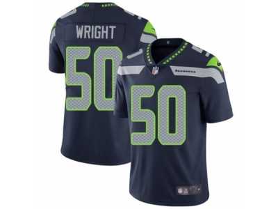 Men's Nike Seattle Seahawks #50 K.J. Wright Vapor Untouchable Limited Steel Blue Team Color NFL Jersey