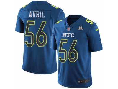 Men's Nike Seattle Seahawks #56 Cliff Avril Limited Blue 2017 Pro Bowl NFL Jersey