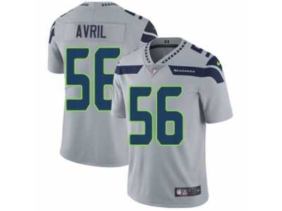 Men's Nike Seattle Seahawks #56 Cliff Avril Vapor Untouchable Limited Grey Alternate NFL Jersey