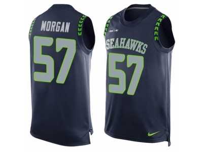Men's Nike Seattle Seahawks #57 Mike Morgan Limited Steel Blue Player Name & Number Tank Top NFL Jersey