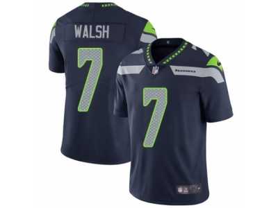 Men's Nike Seattle Seahawks #7 Blair Walsh Steel Blue Team Color Vapor Untouchable Limited Player NFL Jersey