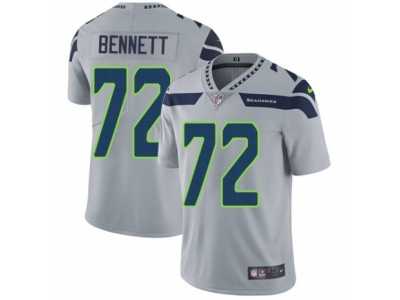 Men's Nike Seattle Seahawks #72 Michael Bennett Vapor Untouchable Limited Grey Alternate NFL Jersey